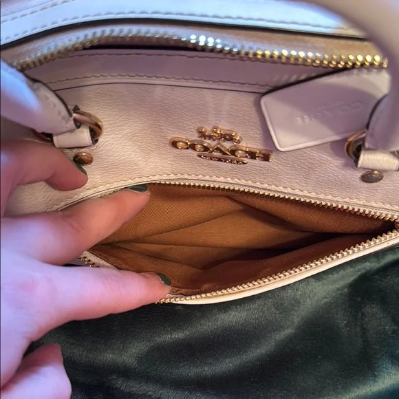 Coach Cream Satchel with Cherry Charm - Picture 8 of 9